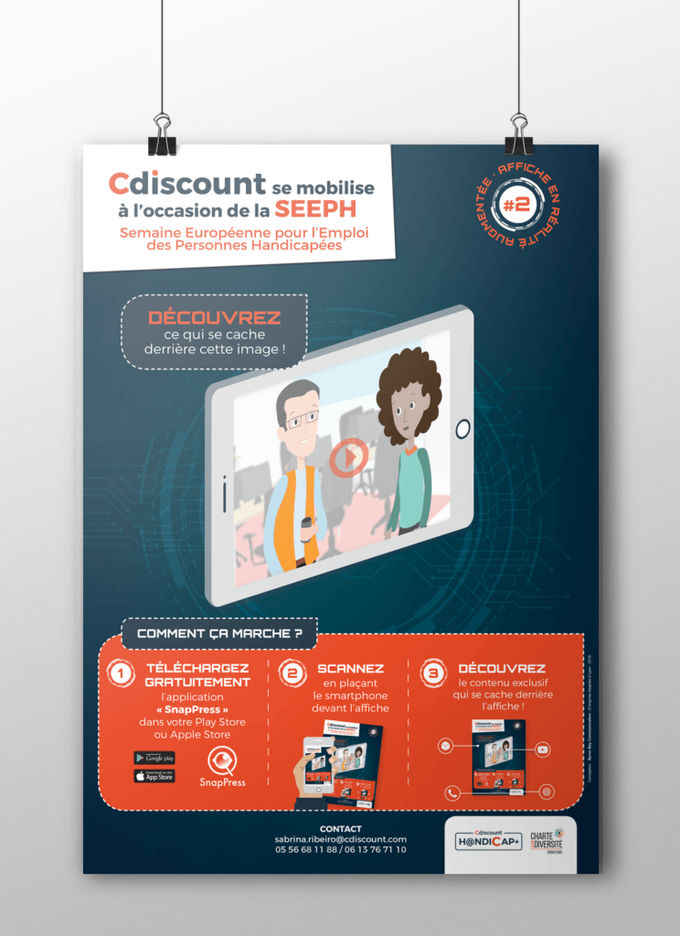 Affiche en réalité augmentée Cdiscount - STPA